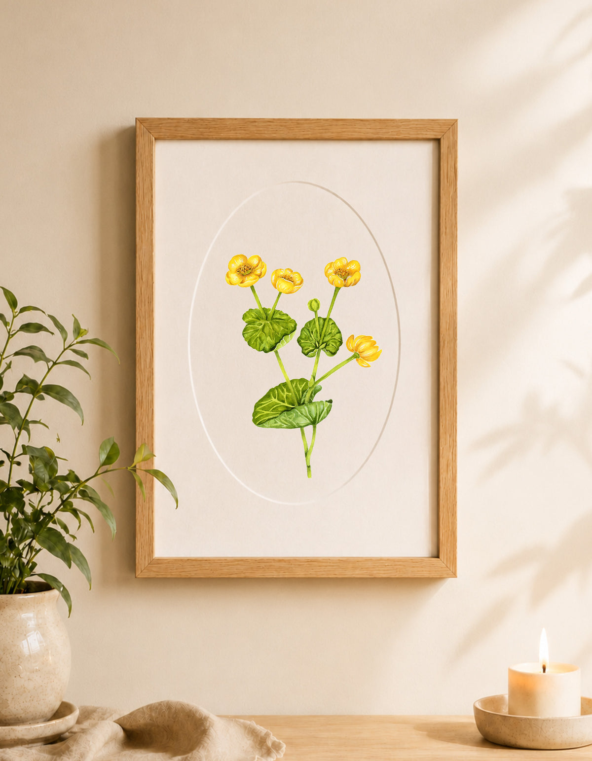 Blatouch - autorská akvarelová ilustrace s paspartou | art print