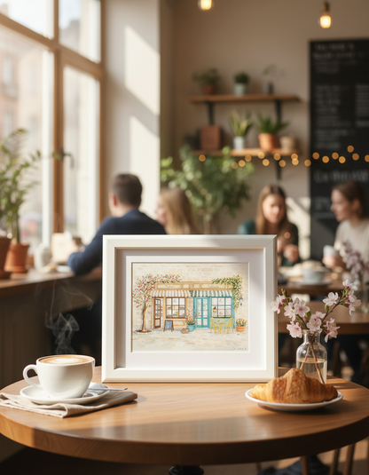 Pekárna a Cukrárna - autorská akvarelová ilustrace | art print