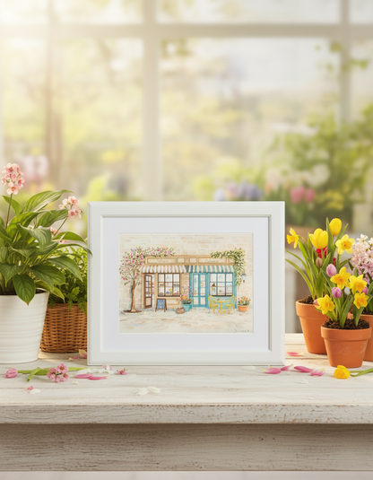Pekárna a Cukrárna - autorská akvarelová ilustrace | art print