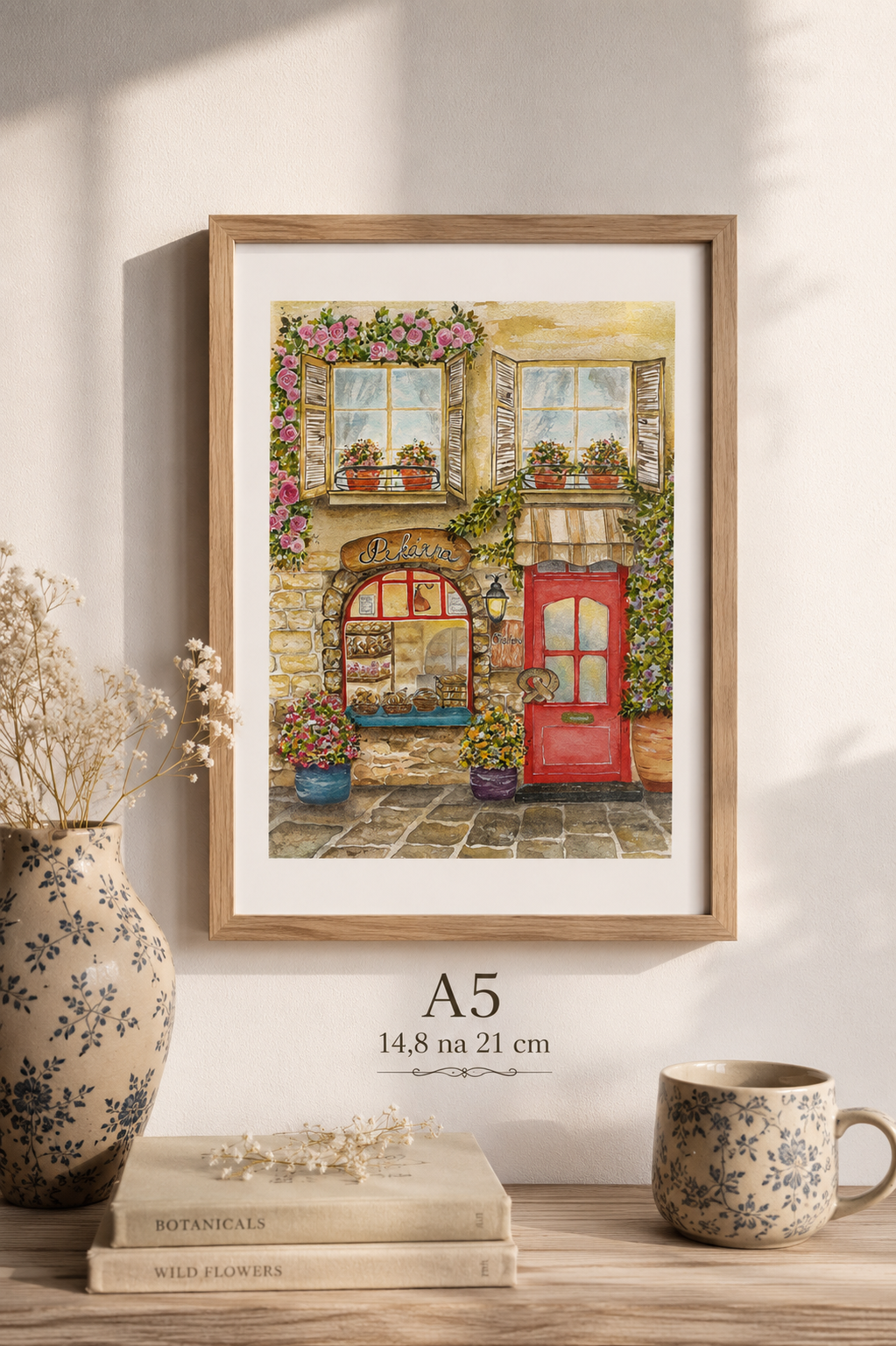 Pekárna - autorská akvarelová ilustrace | art print