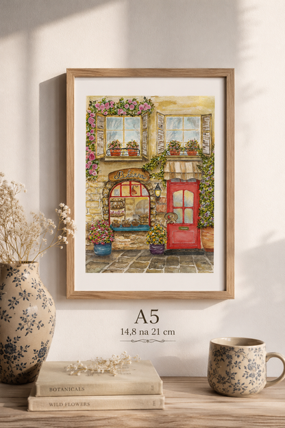 Pekárna - autorská akvarelová ilustrace | art print