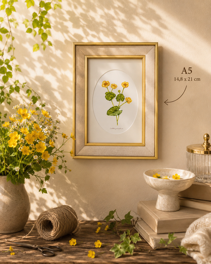 Blatouch - autorská akvarelová ilustrace s paspartou | art print