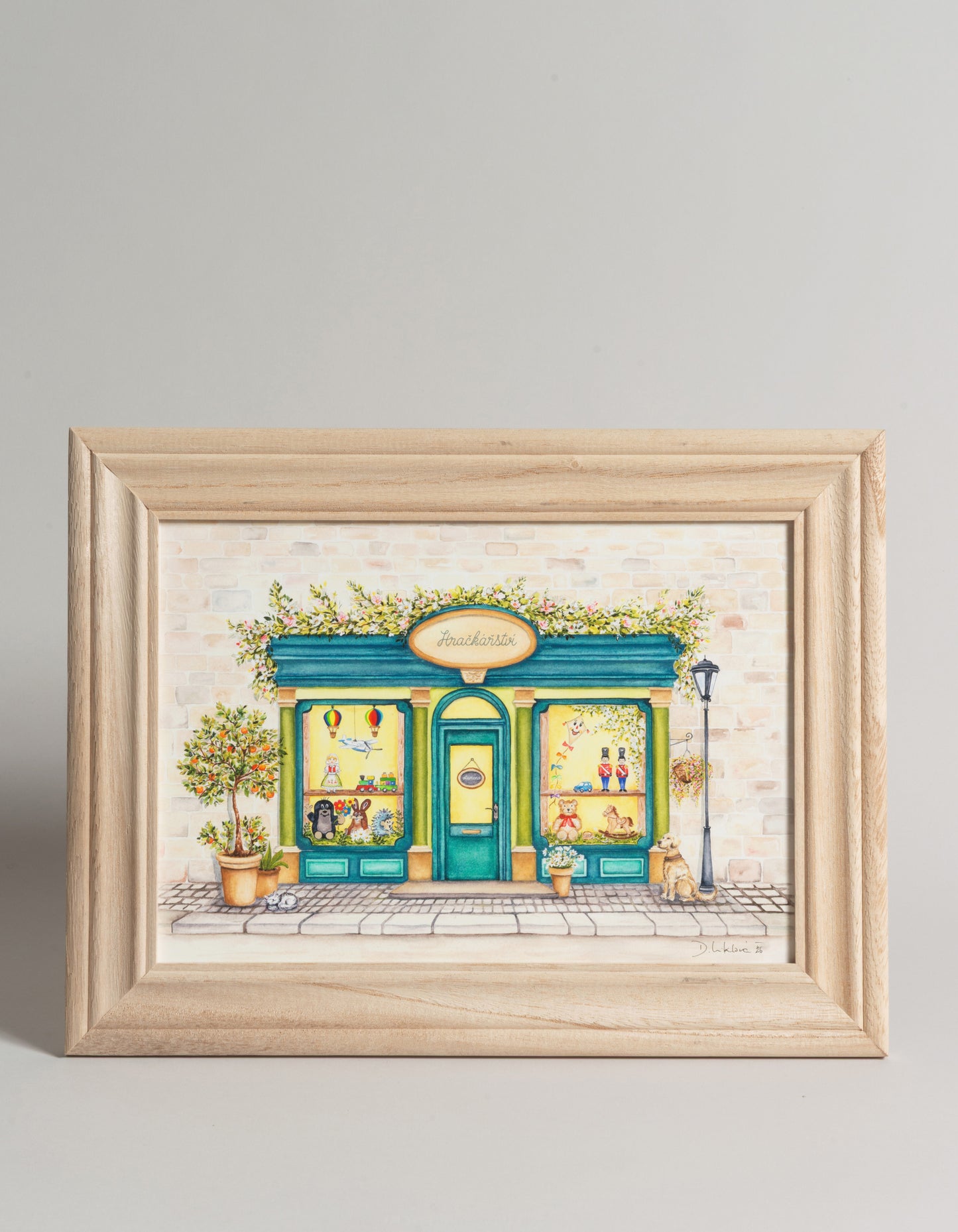 Hračkářství - autorská akvarelová ilustrace| art print