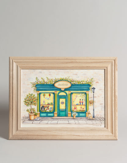 Hračkářství - autorská akvarelová ilustrace| art print